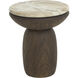 Orula 21 X 18 inch Marble Look / Macchiato Outdoor End Table